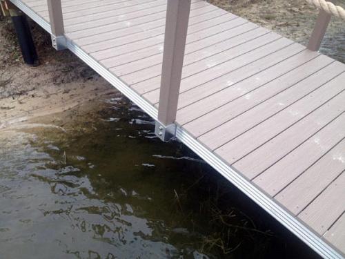 close up of ramp above water